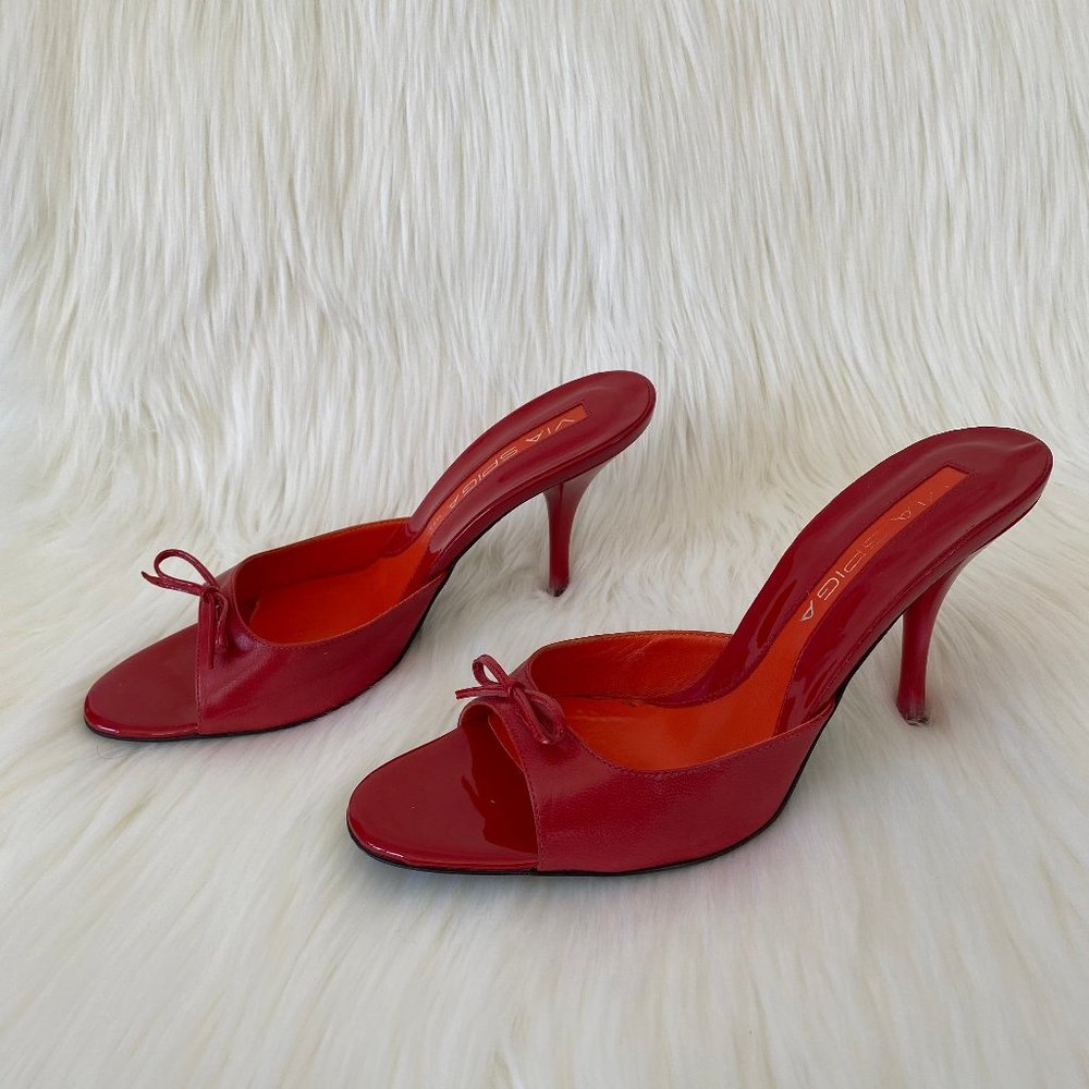 Via Spiga Red "Supple" Slide Heel Size 7.5